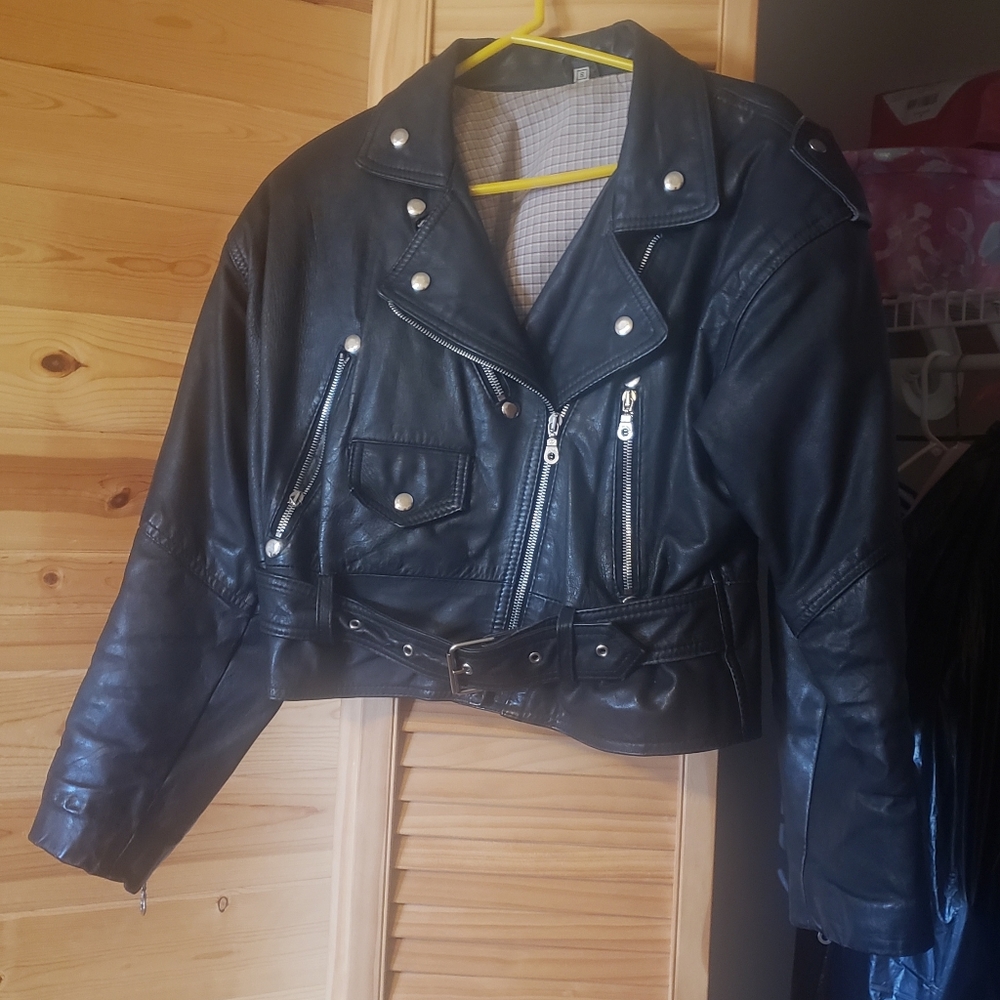 Motor cycle leather jacket from Ukraine  M